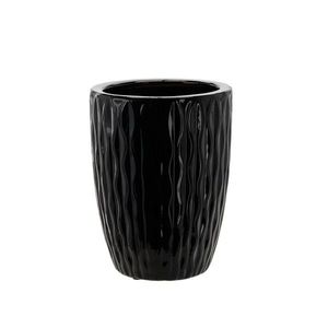Garden Line Keramický obal na květináč SLOWNY 24, 5 cm černý obraz