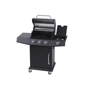 Garden Line Plynový gril GASS MASTER 3+1 černý obraz