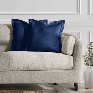 Sada 2 ks povlaků na polštáře AmeliaHome Velvet Side indigová, velikost 50x70 obraz