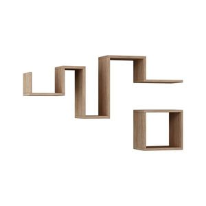 Kalune Design Sada 2 nástěnných polic FOLLOW dub obraz