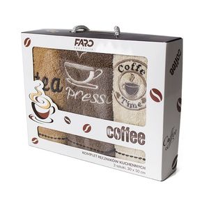 Faro Sada bavlněných ručníků Coffee 30x50 cm obraz