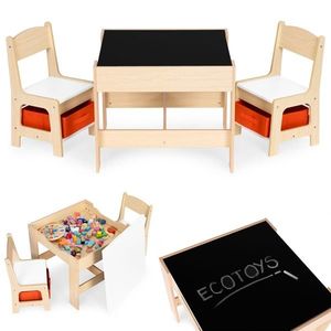 Sada dětského nábytku HOME ECOTOYS dřevěný dekor obraz