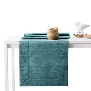 Sada ubrusu a běhounu na stůl AmeliaHome VESTA 115x250+35x250 cm mořská modř obraz