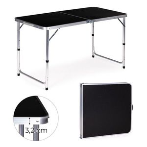 MultiGarden Skládací turistický stůl Veloca 120x60 cm černý obraz