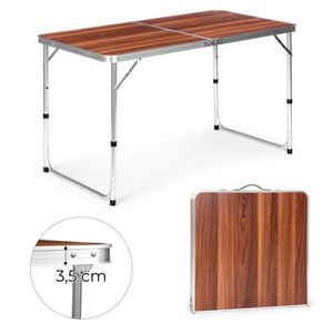 MultiGarden Skládací turistický stůl Veloca 120x60 cm hnědý obraz