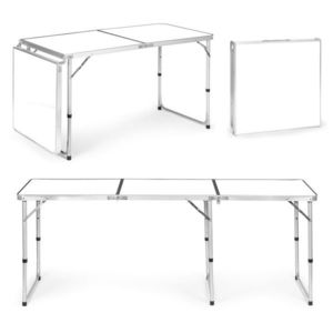 MultiGarden Skládací turistický stůl Veloca 180x60 cm bílý obraz