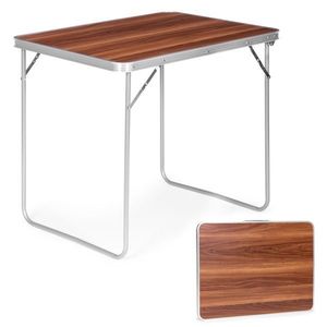 MultiGarden Skládací turistický stůl Veloca 80x60 cm hnědý obraz