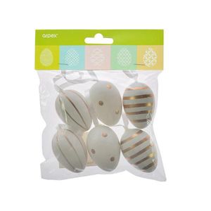Arpex Velikonoční glamour kraslice 6cm 6ks obraz
