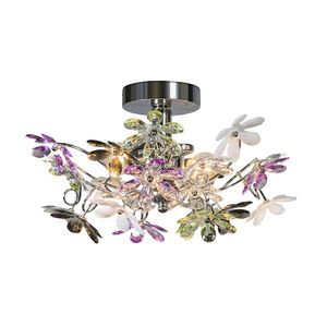 Stropní lampa chrom 38 cm - Fiore obraz