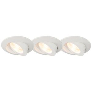 Sada 3 zapuštěných bodových světel bílých vč. LED IP44 - Relax LED obraz