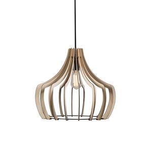 Designové závěsné svítidlo dřevo - Twan obraz