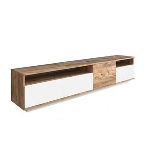 TV stolek ATAMI, atlantská borovice/bílá obraz