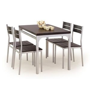 Jídelní set BENGUL, wenge/kov obraz