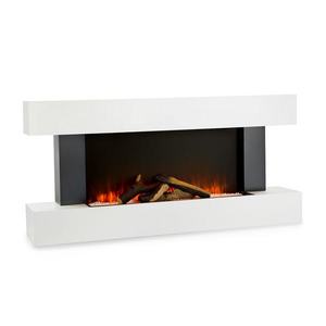 Klarstein Studio Light & Fire 1, elektrický krb, 1000/2000 W, MDF, dálkové ovládání, bílý obraz