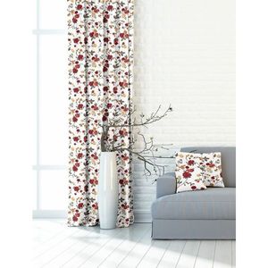 Závěs dekorační nebo látka, Soft Červená zahrada, 150 cm 150 cm obraz