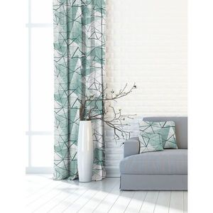 Závěs dekorační nebo látka, Soft Diament, tyrkysovězelený, 150 cm 150 cm obraz