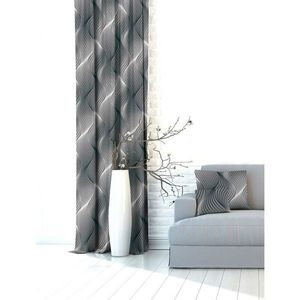 Závěs dekorační nebo látka, Soft Wawes, šedý, 150 cm 150 cm obraz