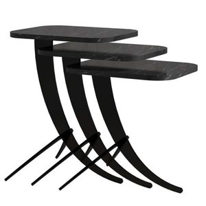 Odkládací stolek Pion Black Marble, 3 ks obraz
