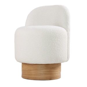 Taburet Monre Teddy White obraz