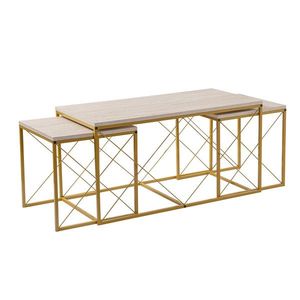 Konferenční stolek Defne Gold Travertine obraz