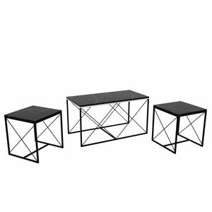 Konferenční stolek Defne Black Marble obraz