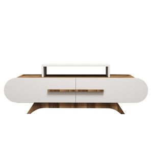 Televizní stolek Rose Walnut White obraz
