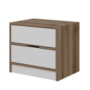 Noční stolek Elina Walnut White obraz