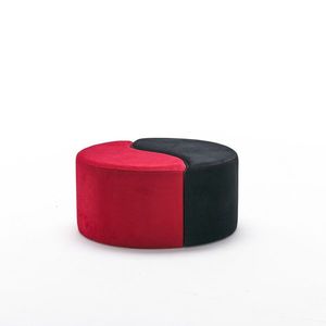 Taburet Alis Puf Red and Black obraz
