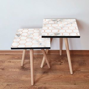 Odkládací stolek 2SHP White, 2 ks obraz