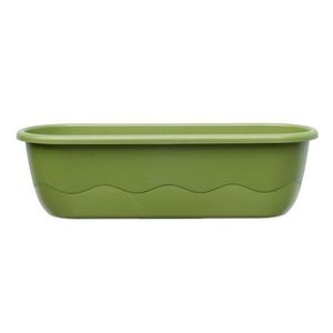 Plastia Samozavlažovací truhlík MARETA 17, 5 x 60 x 19, 5 cm zelená sv. + zelená tm. obraz
