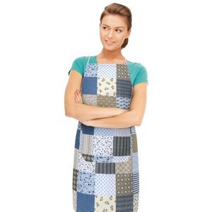 Bellatex Zástěra Adéla Patchwork modrá, 67 x 84 cm obraz