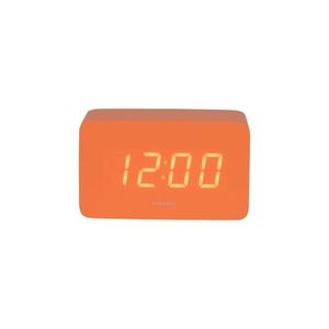 Karlsson 5983OR designové LED hodiny s budíkem oranžová, 10 cm obraz