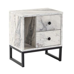 Noční stolek Glimmer Fressia Marble Black obraz