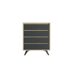Komoda Suvera Oak and Anthracite obraz