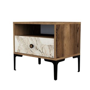 Noční stolek Lizbon Walnut White obraz