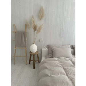 Béžové mušelínové povlečení na dvoulůžko 200x200 cm Plain Muslin – Butter Kings obraz