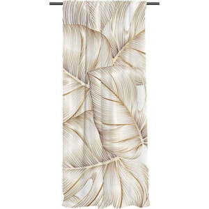 Závěs z bavlněného saténu ve zlaté barvě 110x170 cm Golden Leaves – Butter Kings obraz