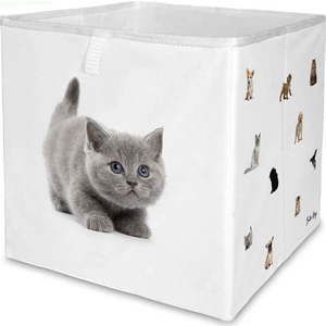 Bílý látkový dětský organizér na hračky 32x32x32 cm The Cutest Ones – Butter Kings obraz