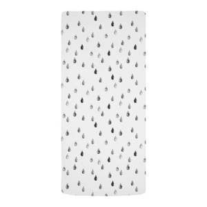 Černobílé napínací dětské prostěradlo do postýlky z bavlněného saténu 60x120 cm Bunnies in the Rain – Butter Kings obraz