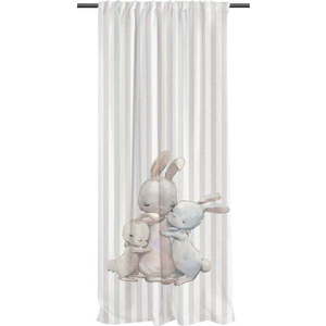 Béžový dětský závěs z bavlněného saténu 110x250 cm Hugging Bunnies – Butter Kings obraz
