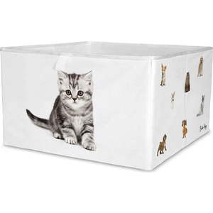 Bílý látkový dětský organizér na hračky 32x32x20 cm The Cutest Ones – Butter Kings obraz