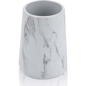 Bílý keramický kelímek na zubní kartáčky Marble - Tomasucci obraz