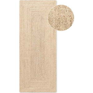 Oboustranný/ručně tkaný jutový běhoun ve světle přírodní barvě 80x200 cm Sharmila Natural White – Hanse Home obraz