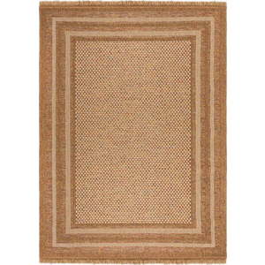 Vnitřní a venkovní koberec v přírodní barvě 200x290 cm Layla Border – Flair Rugs obraz