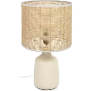 Krémová/v přírodní barvě keramická stolní lampa (výška 46 cm) Erna – Kave Home obraz