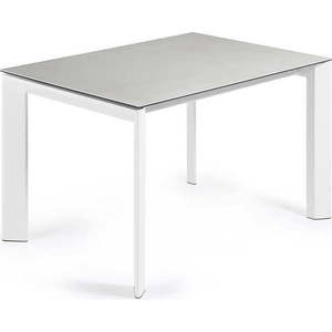 Rozkládací jídelní stůl s přídavnou deskou s keramickou deskou 80x120 cm Axis Hydra Plomo – Kave Home obraz