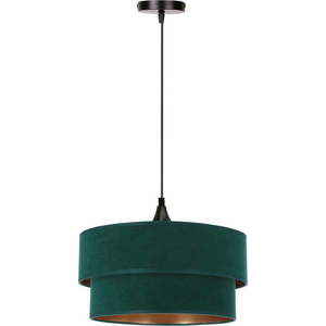 Závěsné svítidlo v petrolejové barvě s textilním stínidlem ø 35 cm Scopello – Candellux Lighting obraz