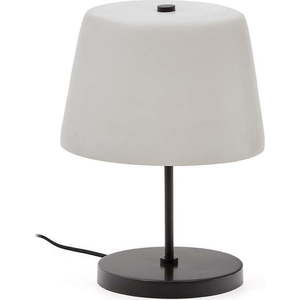Černobílá stolní lampa se skleněným stínidlem (výška 38 cm) Nefar – Kave Home obraz