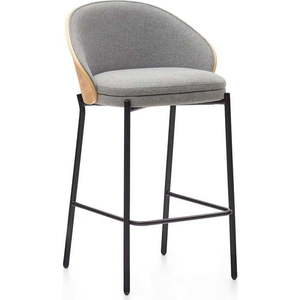 Šedá/v přírodní barvě barová židle (výška sedáku 65 cm) Eamy – Kave Home obraz