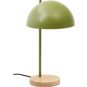 Zelená/v přírodní barvě stolní lampa s kovovým stínidlem (výška 48, 5 cm) Catlar – Kave Home obraz